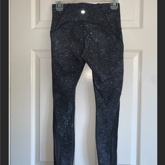 Lululemon Dark Grey Blue Speckled Running Leggings - Picture 2 of 2
